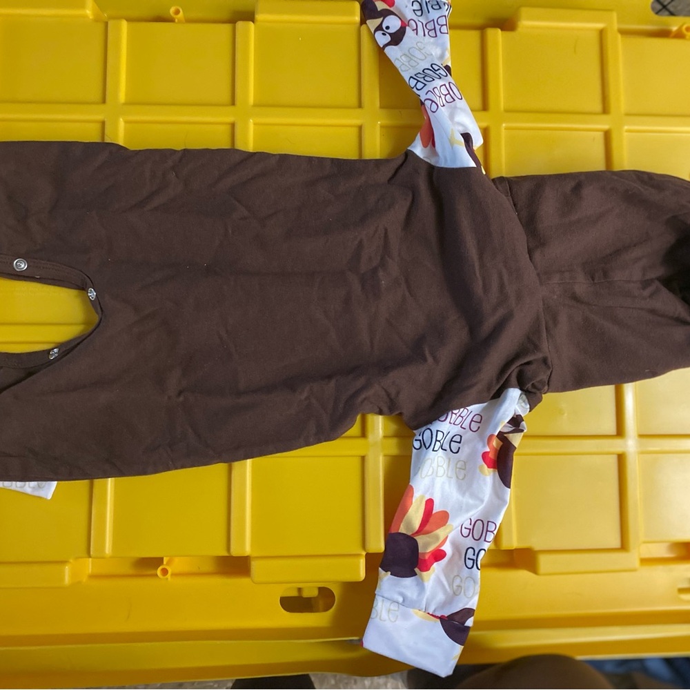 Brown and Multicolor Kids Bodysuit